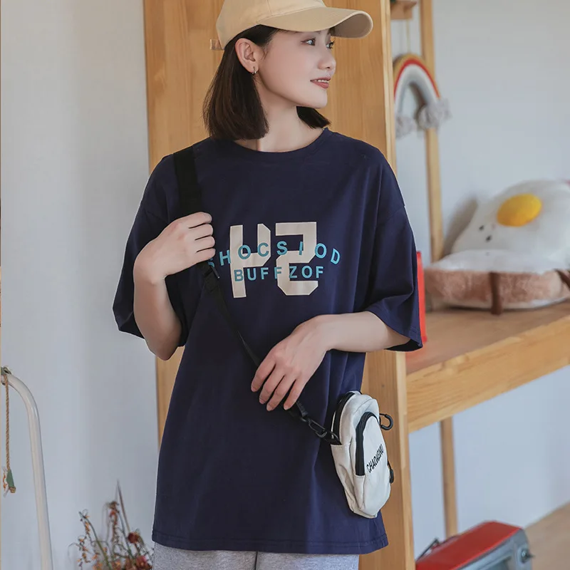 Letter Round Neck Cotton Short-sleeved T-shirt Women's 2022 Summer New Harajuku Loose Casual Oversized T-shirt Top Trendy 
Letter Round Neck Cotton Short-sleeved T-shirt Women's 2022 Summer New Harajuku Loose Casual Oversized T-shirt Top Trendy