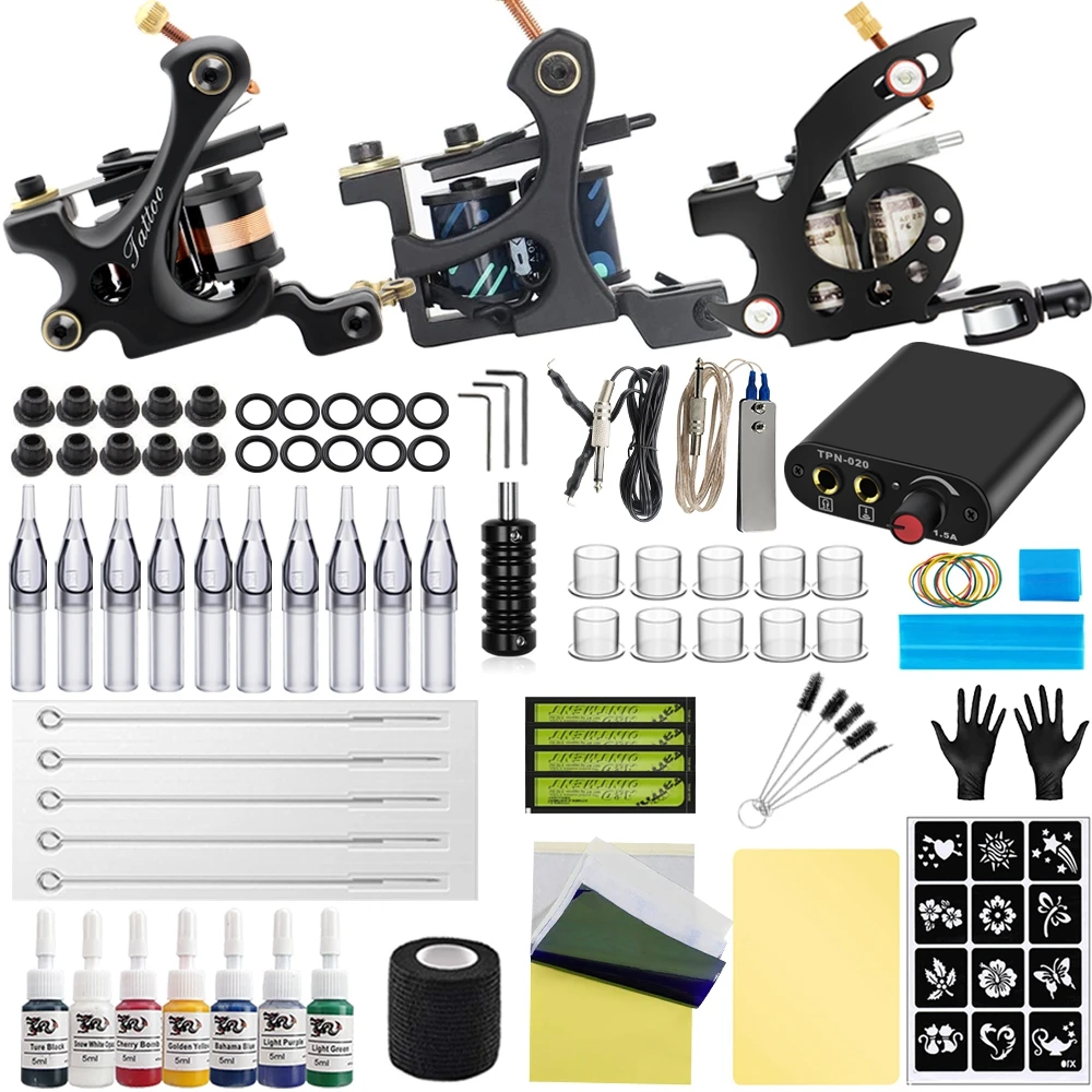 Tattoo Kit Professional Machines Gun Power Supply Grips Tattoo Ink Set Body Art Tools Set Permanent Makeup Tattoo Beginner Set
Tattoo Kit Professional Machines Gun Power Supply Grips Tattoo Ink Set Body Art Tools Set Permanent Makeup Tattoo Beginner Set