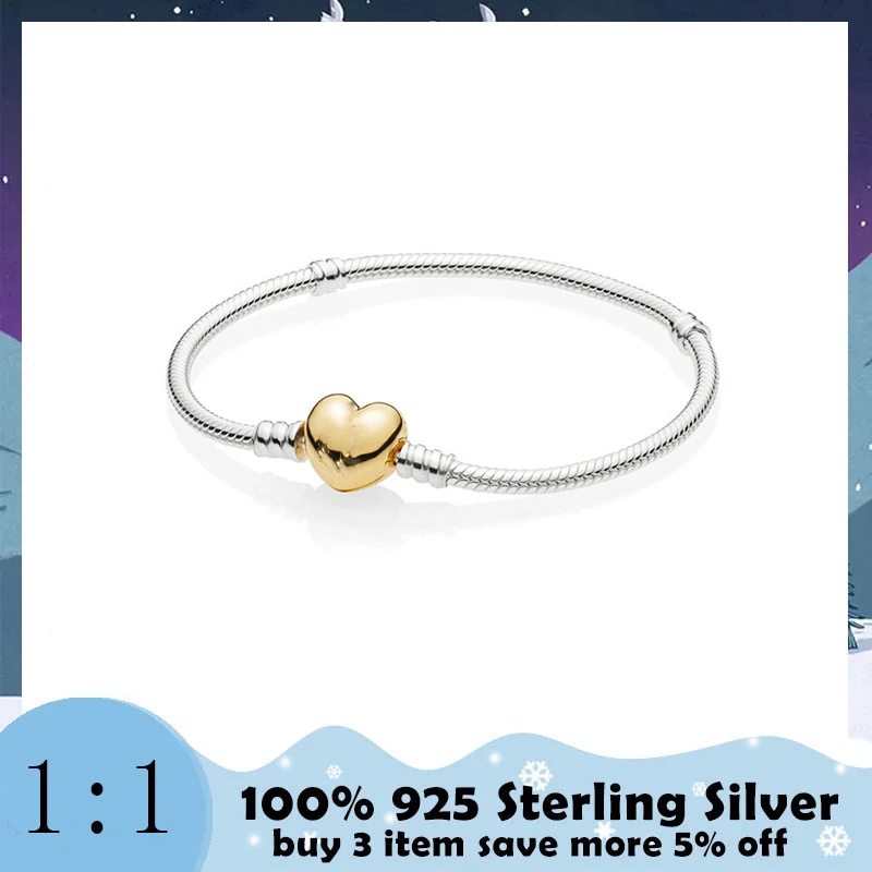 High Quality 100%925 Sterling Silver Heart Gold Bracelet Fashion Jewelry Free Delivery Manufacturers Wholesale
High Quality 100%925 Sterling Silver Heart Gold Bracelet Fashion Jewelry Free Delivery Manufacturers Wholesale