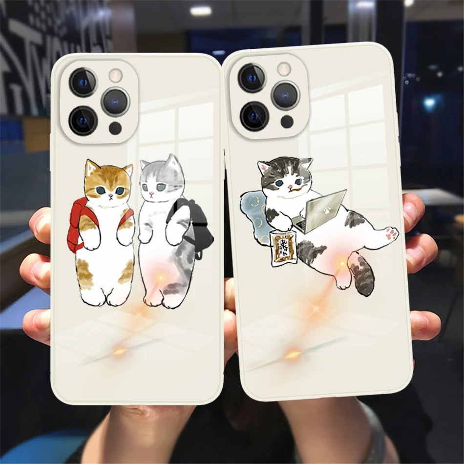 Funny Cartoon Cat Phone Case for iPhone 11 12 Pro Max 13 XR XS X 8 7 SE 20 13 mini Plus Cute Animal Pattern Tempered Glass Case
Funny Cartoon Cat Phone Case for iPhone 11 12 Pro Max 13 XR XS X 8 7 SE 20 13 mini Plus Cute Animal Pattern Tempered Glass Case