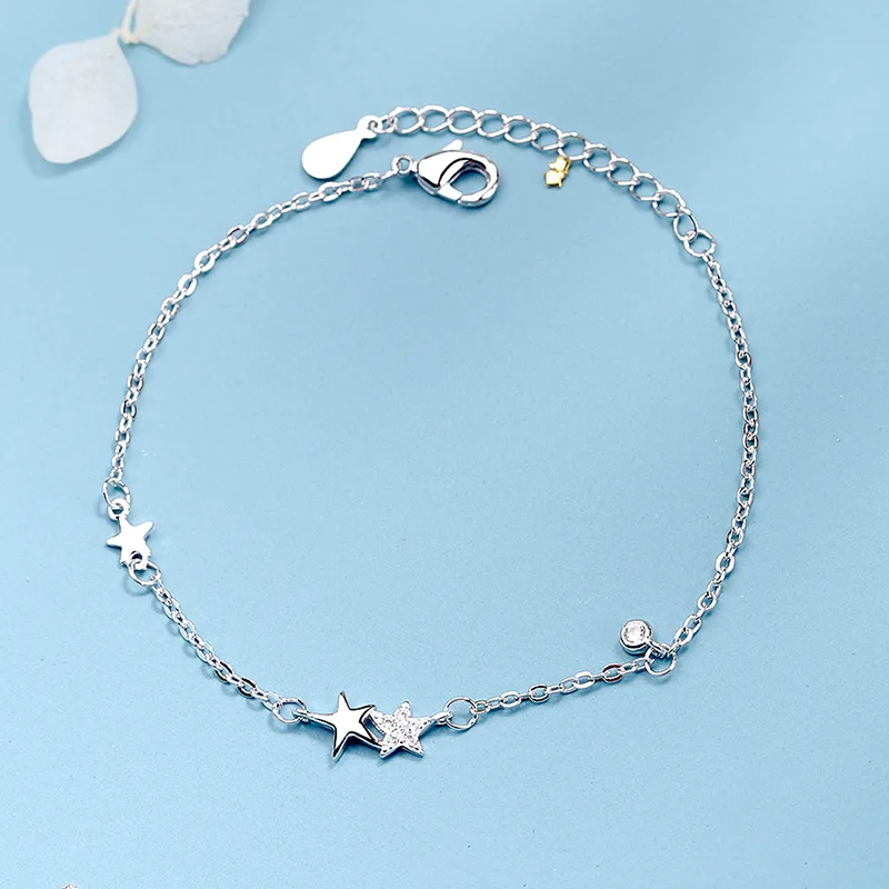 VENTFILLE 925 Stamp Silver Color Star Bracelet for Women Girl Gift Shinning Crystal Newest Jewelry Dropship Wholesale
VENTFILLE 925 Stamp Silver Color Star Bracelet for Women Girl Gift Shinning Crystal Newest Jewelry Dropship Wholesale