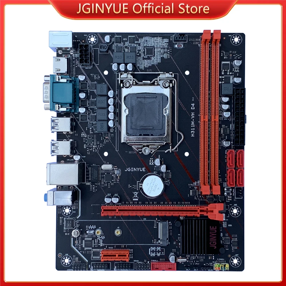 JGINYUE H311 Motherboard LGA 1151 Support Intel Core/Pentium i3/i5/i7 6th/7th/8th/9th CPU DDR4 2133/2666 MHZ Memory H311M-VH D4
JGINYUE H311 Motherboard LGA 1151 Support Intel Core/Pentium i3/i5/i7 6th/7th/8th/9th CPU DDR4 2133/2666 MHZ Memory H311M-VH D4