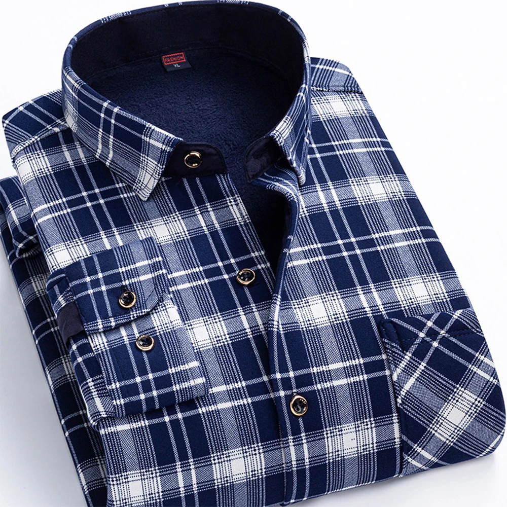 New Man Plaid Shirts Cotton Chemise Male Blouses Casual Long Sleeve Formal Business Shirts Men Clothing
New Man Plaid Shirts Cotton Chemise Male Blouses Casual Long Sleeve Formal Business Shirts Men Clothing