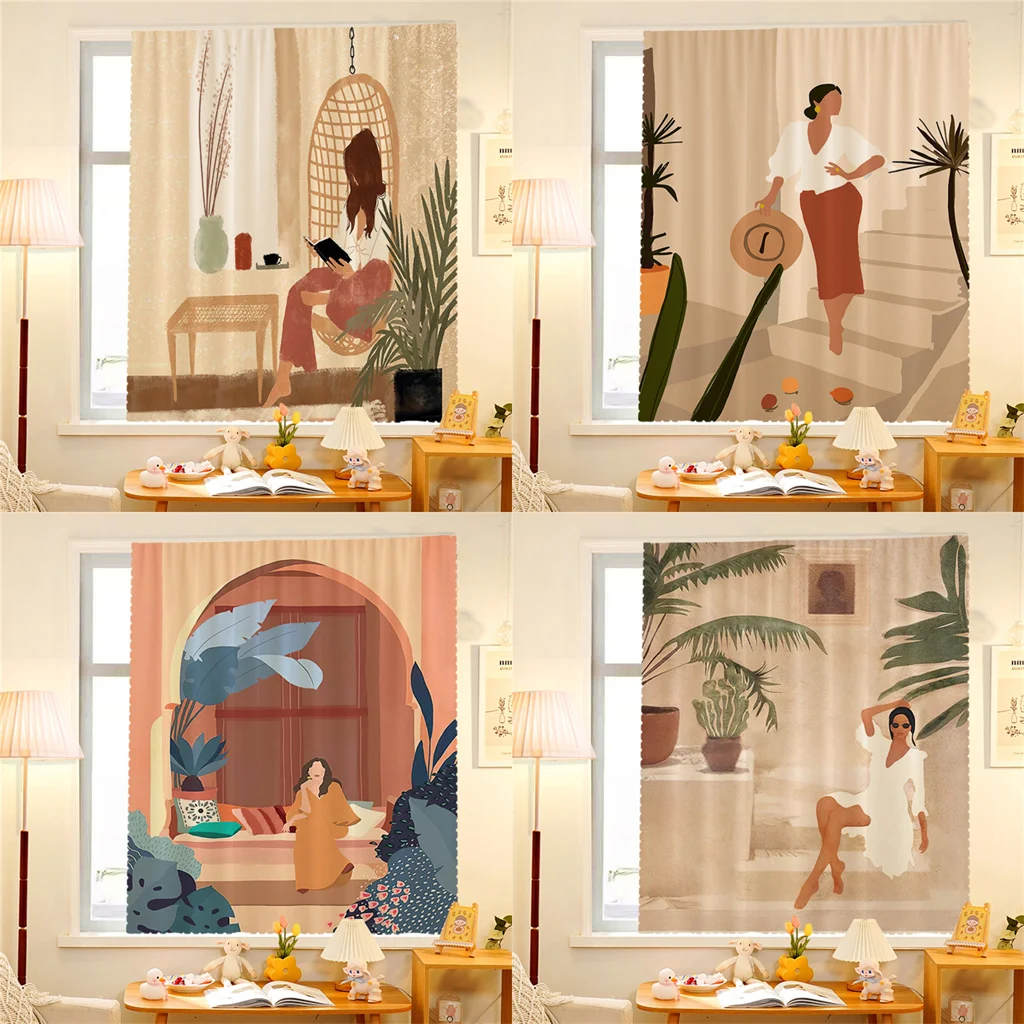 3D Art Printing Flower Pattern Sunshade Curtain Girl Bedroom Decoration Art Retro Thin Curtains
3D Art Printing Flower Pattern Sunshade Curtain Girl Bedroom Decoration Art Retro Thin Curtains