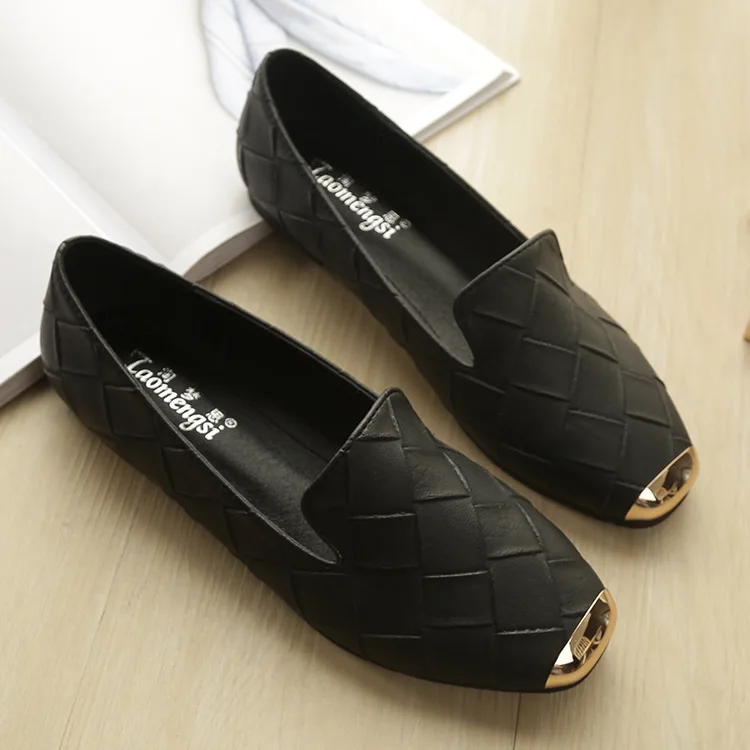 Casual Woman Shoe Soft Shallow Mouth Female Footwear Knitting Flats Slip-on Square Toe Dress Slip On Boat New Big Size Lace-Up F
Casual Woman Shoe Soft Shallow Mouth Female Footwear Knitting Flats Slip-on Square Toe Dress Slip On Boat New Big Size Lace-Up F