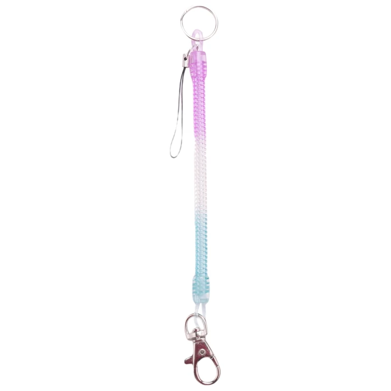 Lobster Clasp Hook Colorful Spring Stretchy Coil Keyring Keychain Strap Rope Cord
Lobster Clasp Hook Colorful Spring Stretchy Coil Keyring Keychain Strap Rope Cord