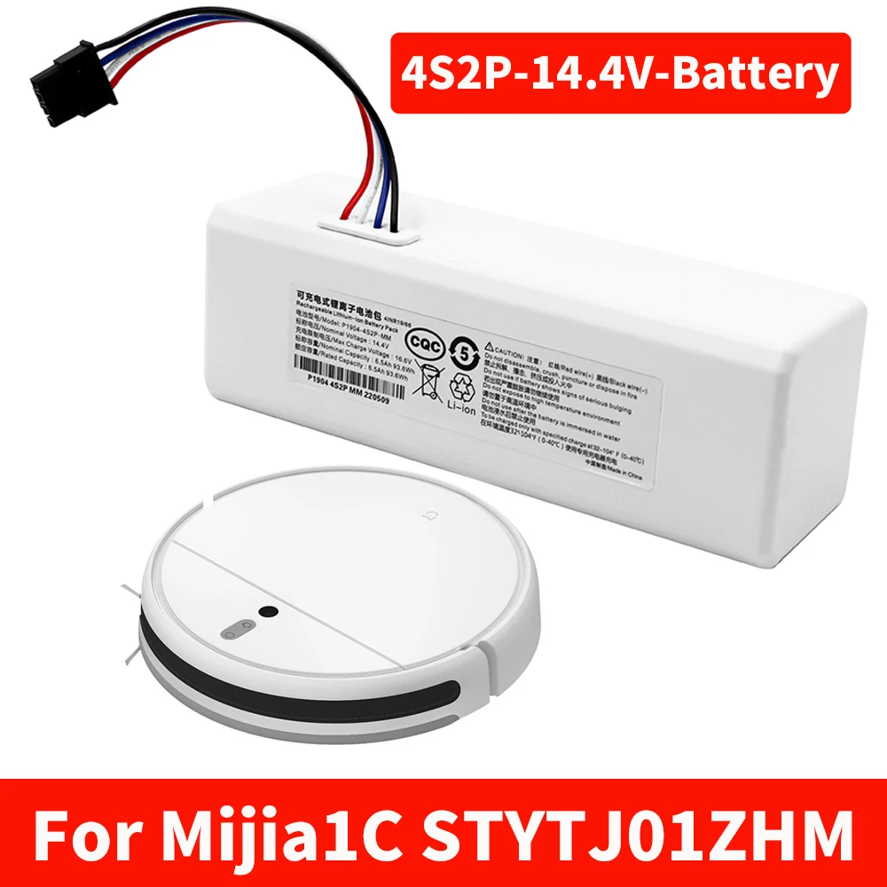 14.4V Battery 6500mAh Robot Vacuum Cleaner 1C Battery For Xiaomi Mijia 1C STYTJ01ZHM Robot Vacuum Mop Cleaner
14.4V Battery 6500mAh Robot Vacuum Cleaner 1C Battery For Xiaomi Mijia 1C STYTJ01ZHM Robot Vacuum Mop Cleaner