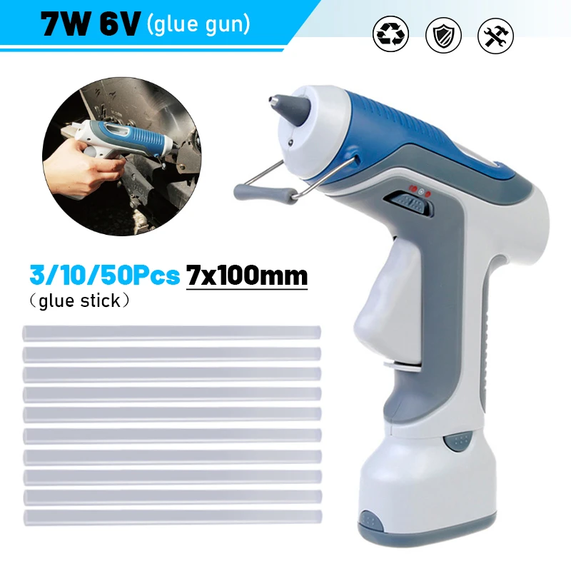 6V Battery Type Hot Melt Glue Gun With 3pcs Glue Sticks Wireless Hot Melt Glue Gun Battery Operated Glue Gun Repair Heat Tool
6V Battery Type Hot Melt Glue Gun With 3pcs Glue Sticks Wireless Hot Melt Glue Gun Battery Operated Glue Gun Repair Heat Tool