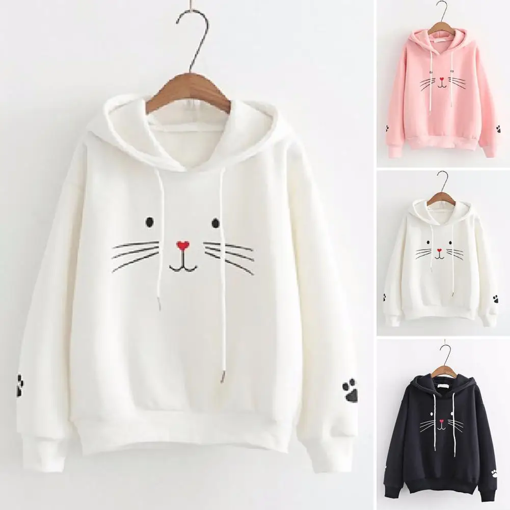 Winter Long Sleeves Women Pullover Coat Hooded Loose Hoodie Autumn Ribbed Cuff Sweatshirt Streetwear Cute Pattern
Winter Long Sleeves Women Pullover Coat Hooded Loose Hoodie Autumn Ribbed Cuff Sweatshirt Streetwear Cute Pattern