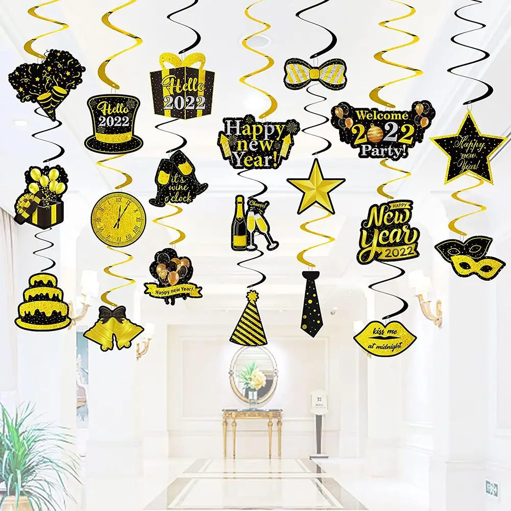 New Year 2022 Party Decorations Set Colored Hanging Swirl Decorations Company Annual Meeting Spring Festival Event Props
New Year 2022 Party Decorations Set Colored Hanging Swirl Decorations Company Annual Meeting Spring Festival Event Props