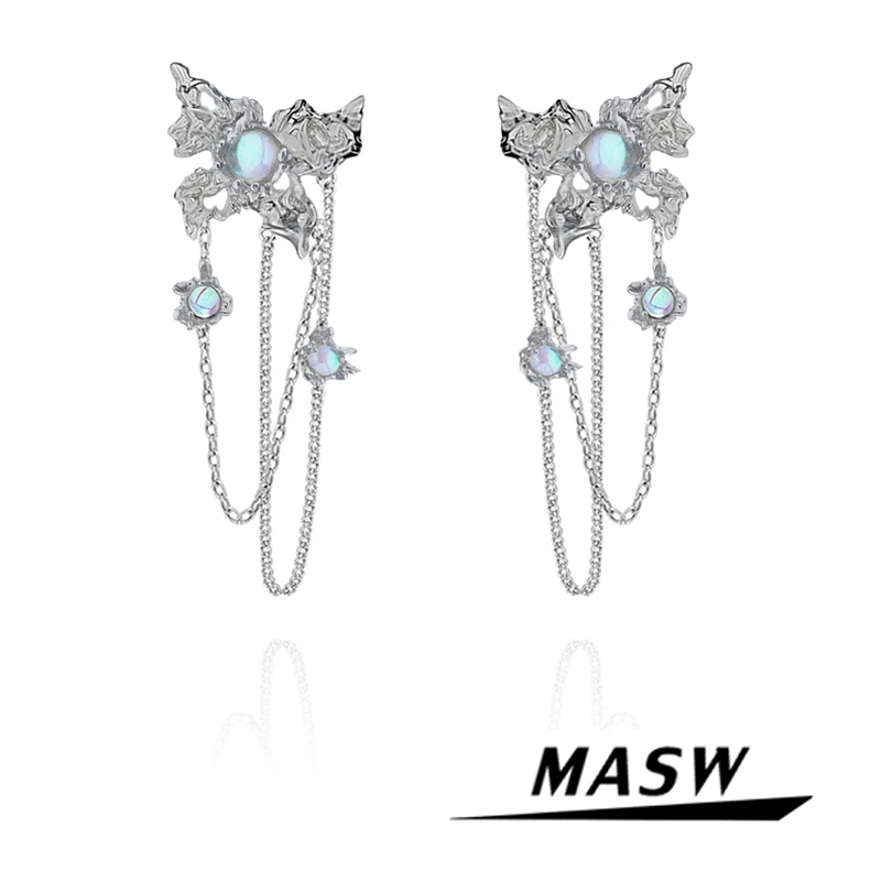 MASW Personality Butterfly Earrings 2022 New Trend Geometric Metal Green Bead Long Chain Dangle Drop Earrings For Women Jewelry
MASW Personality Butterfly Earrings 2022 New Trend Geometric Metal Green Bead Long Chain Dangle Drop Earrings For Women Jewelry