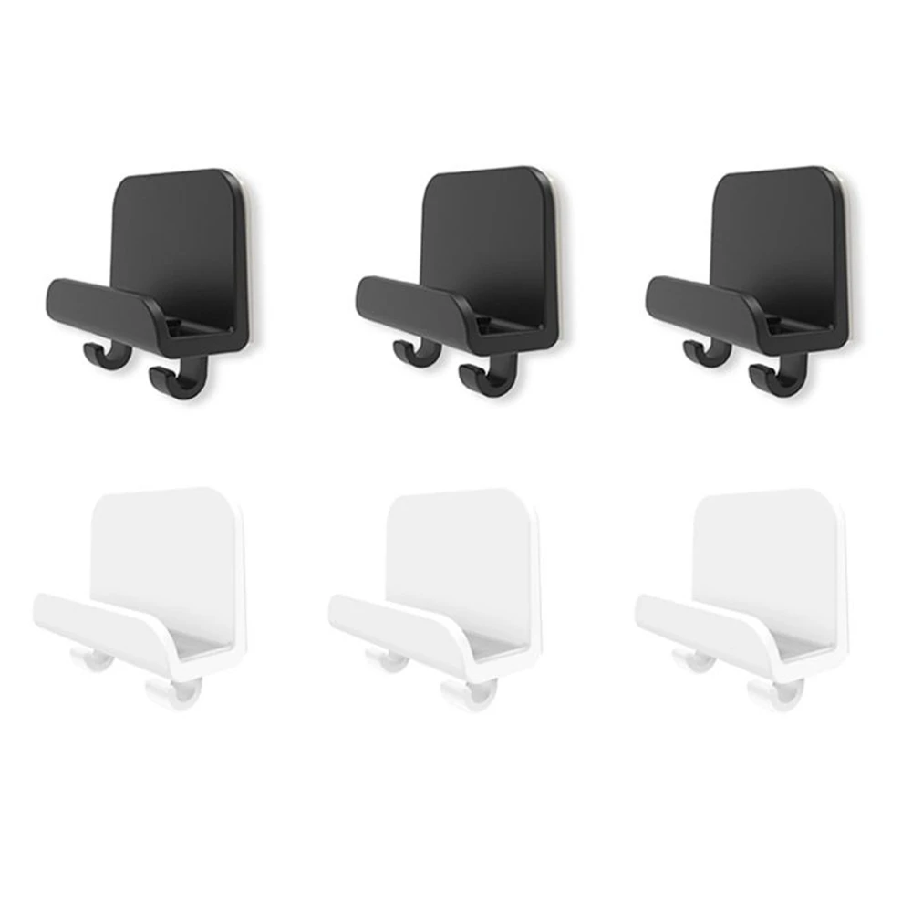 

3x Universal Cellphone Tablet Holder Wall Mount Stand for iPad iPhone support Storage Cables and Home Hook Hanger