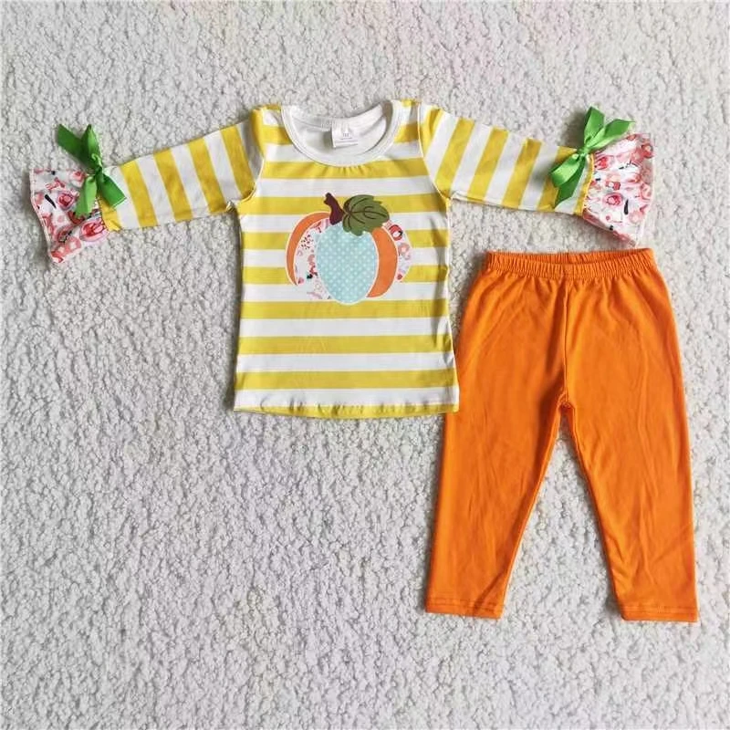 stylish baby clothing set winter autumn children outfit girl yellow stripe long sleeve pumpkin print top and orange pant
stylish baby clothing set winter autumn children outfit girl yellow stripe long sleeve pumpkin print top and orange pant