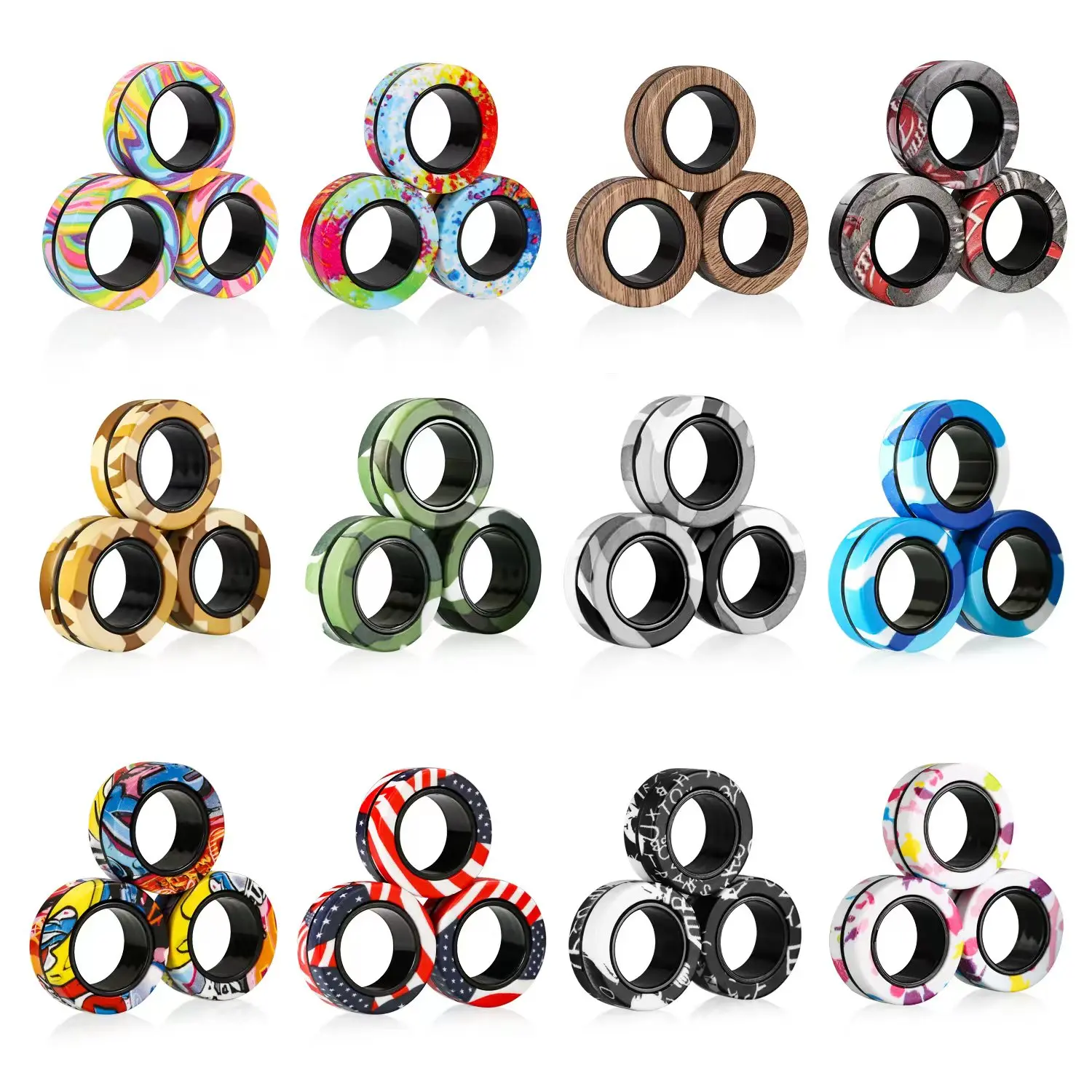 Random 3Pcs Fidget Spinner Magnetic Ring Toys Set Fingers Magnet Rings ADHD Stress Relief Magical Toys for Adult Kids Anxiety
Random 3Pcs Fidget Spinner Magnetic Ring Toys Set Fingers Magnet Rings ADHD Stress Relief Magical Toys for Adult Kids Anxiety
