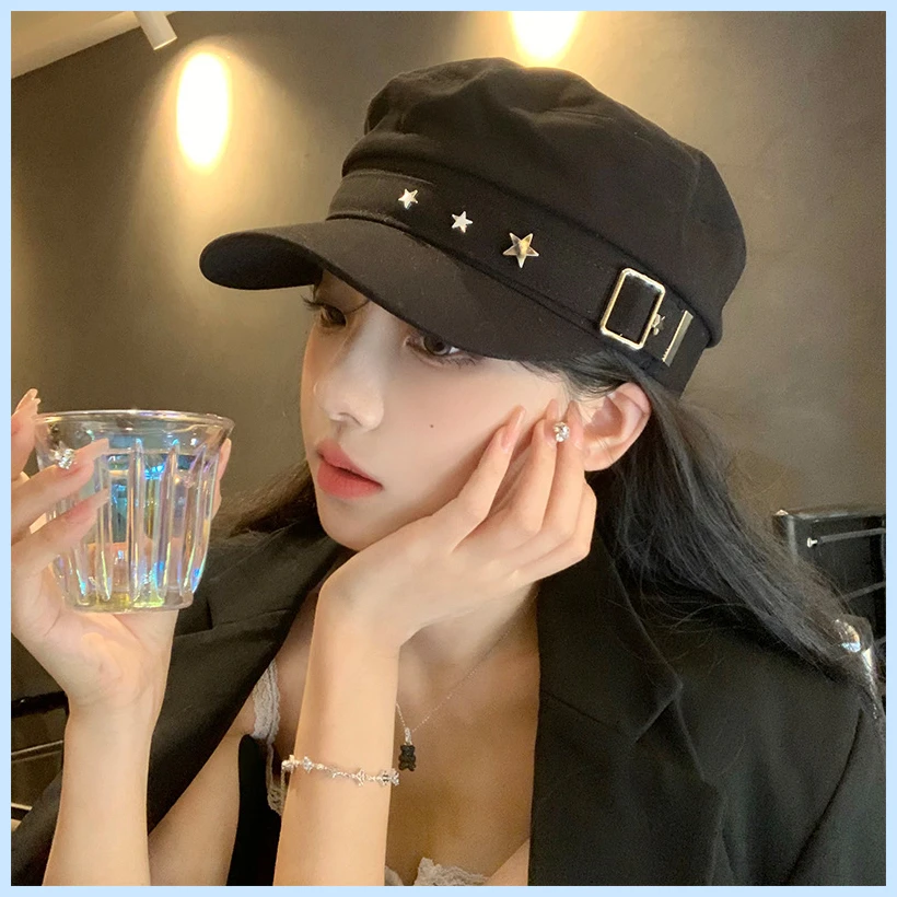 Women's Beret Hat Cotton Duck Tongue Cap Spring Autumn Winter Fashion British Retro Navy Style Star Korean Newspaper Painter Hat
Women's Beret Hat Cotton Duck Tongue Cap Spring Autumn Winter Fashion British Retro Navy Style Star Korean Newspaper Painter Hat