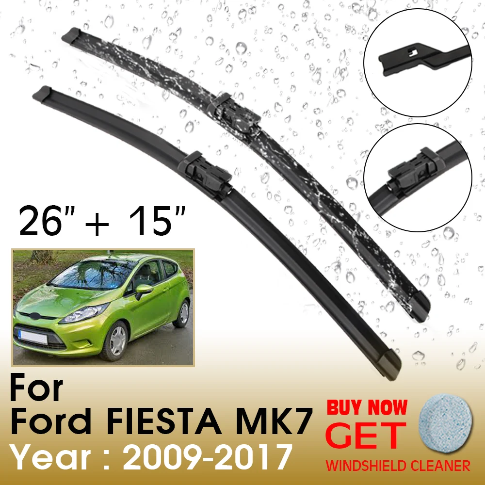 Car Wiper Blade For Ford FIESTA MK7 26"+15" 2009-2017 Front Window Washer Windscreen Windshield Wipers Blades Accessories
Car Wiper Blade For Ford FIESTA MK7 26"+15" 2009-2017 Front Window Washer Windscreen Windshield Wipers Blades Accessories