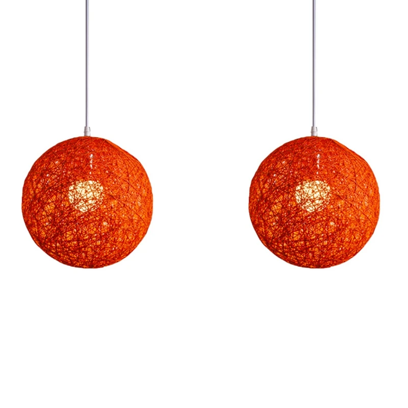 2X Orange Bamboo, Rattan And Hemp Ball Chandelier Individual Creativity Spherical Rattan Nest Lampshade
2X Orange Bamboo, Rattan And Hemp Ball Chandelier Individual Creativity Spherical Rattan Nest Lampshade