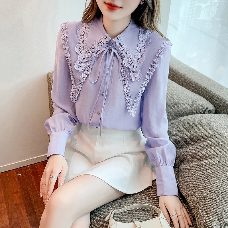 Elegant Fashion New Wild Bow Neck Chiffon Women's Clothing Spring Autumn Loose Lantern Sleeve Thin Tops Graceful Blouses 625J
Elegant Fashion New Wild Bow Neck Chiffon Women's Clothing Spring Autumn Loose Lantern Sleeve Thin Tops Graceful Blouses 625J