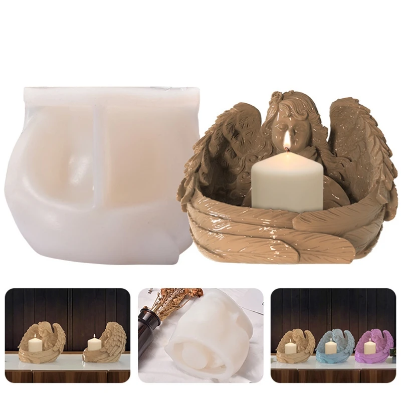 D0LC DIY Glue Dropping Mould Angel Candlestick Silicone Mould for Automobile Ornaments Make Dripping Glue UV Soft Pottery
D0LC DIY Glue Dropping Mould Angel Candlestick Silicone Mould for Automobile Ornaments Make Dripping Glue UV Soft Pottery