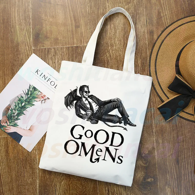 Good Omens Unisex Handbags Custom Canvas Tote Bag Print Daily Use Reusable Travel Casual Shopping Bag
Good Omens Unisex Handbags Custom Canvas Tote Bag Print Daily Use Reusable Travel Casual Shopping Bag