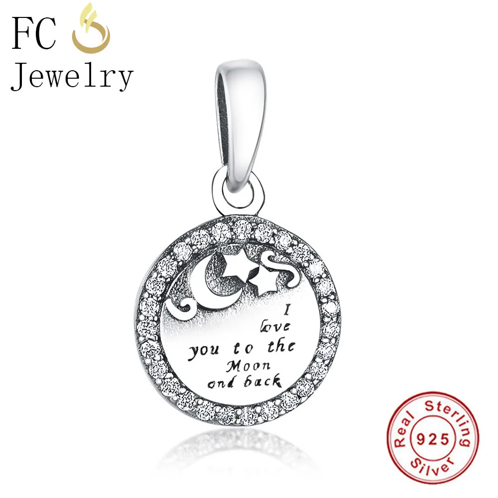 FC Jewelry Fit Original Brand Charms Bracelet 925 Sterling Silver I lOVE YOU TO THE MOON AND BACK Bead Pendant Making Berloque
FC Jewelry Fit Original Brand Charms Bracelet 925 Sterling Silver I lOVE YOU TO THE MOON AND BACK Bead Pendant Making Berloque