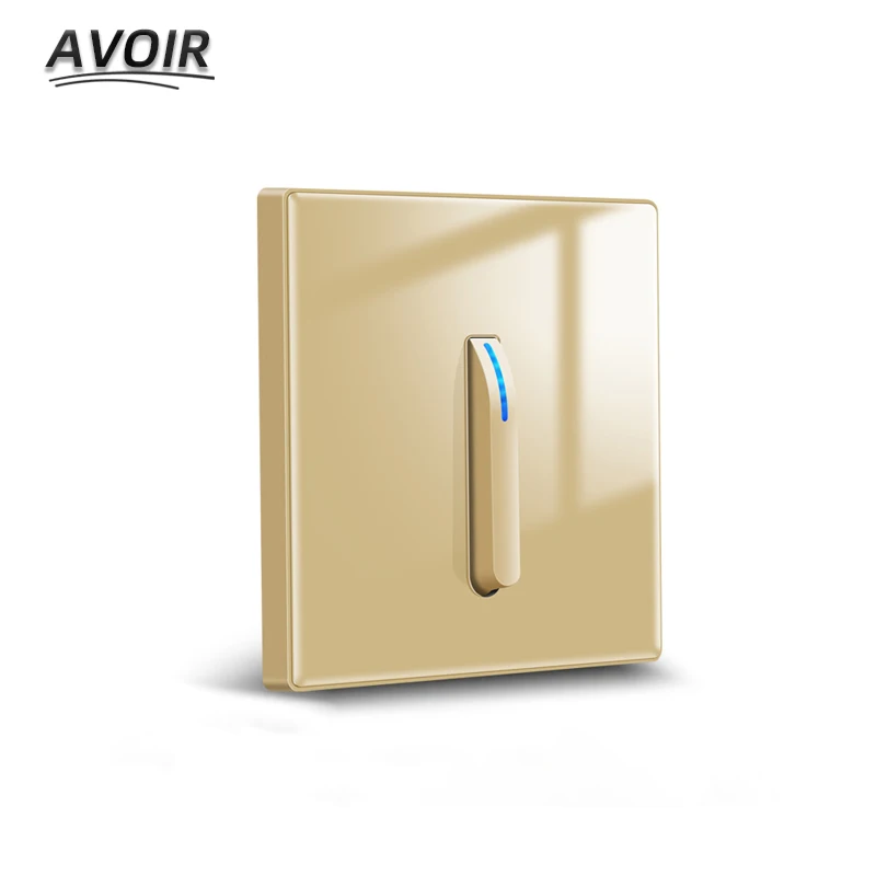 Avoir Glass Panel Wall Light Switch On Off 86 Type Momentary Push Button Switch Gold Electrical Sockets Led Dimmer Switch 220V
Avoir Glass Panel Wall Light Switch On Off 86 Type Momentary Push Button Switch Gold Electrical Sockets Led Dimmer Switch 220V