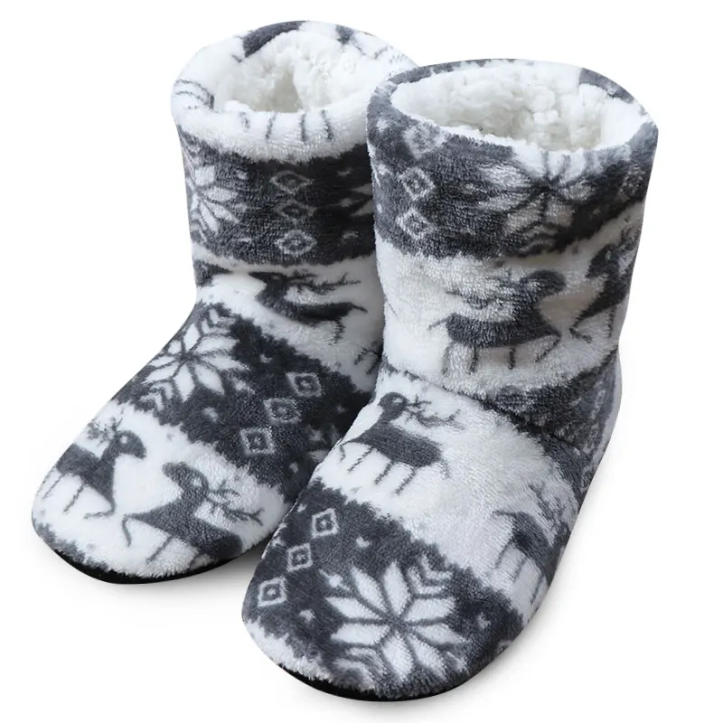 

Сланцы олени Pantoffels меховые теплые тапочки для пола зимняя женская обувь для дома Рождественская обувь носки плюшевые домашние тапочки Aldult