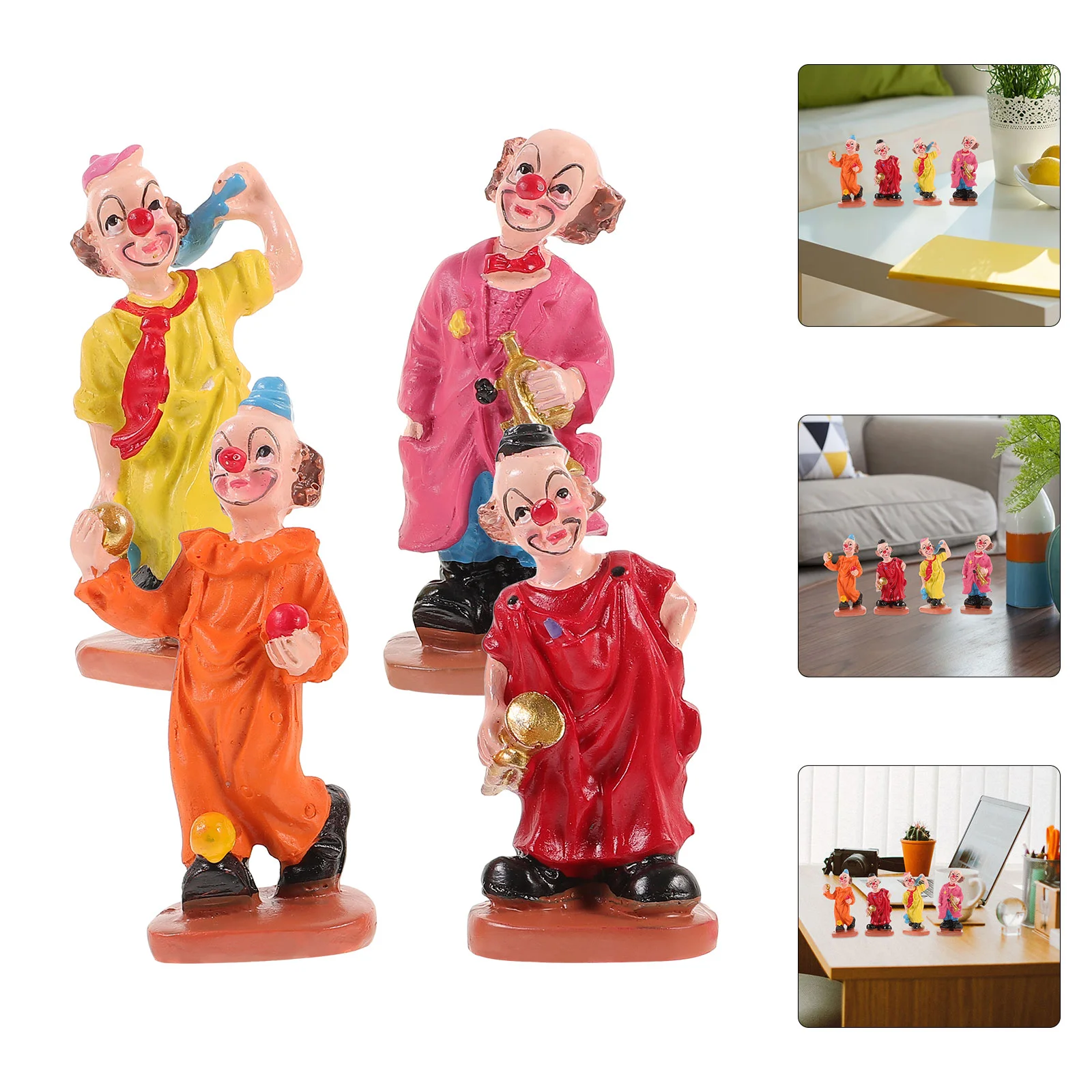 4 Pcs Clown Ornament Model Halloween Ornaments Creative Funny Miniature Resin Sand Tray Desktop Child
4 Pcs Clown Ornament Model Halloween Ornaments Creative Funny Miniature Resin Sand Tray Desktop Child