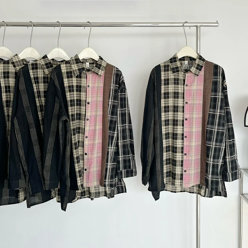 Vintage Oversized Patchwork Plaid Blous Korean Long Sleeve Boyfriend Style Shirt Harajuku Tops Blusas Mujer
Vintage Oversized Patchwork Plaid Blous Korean Long Sleeve Boyfriend Style Shirt Harajuku Tops Blusas Mujer