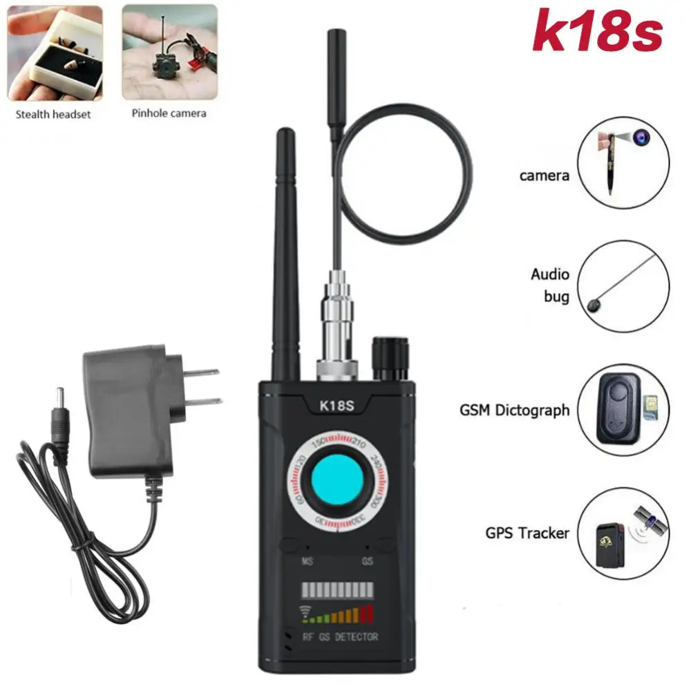 K18s Hidden Camera Multi-Function Anti-Bug Audio SPY-Camera GSM Finder GPS Signal Lens RF Locator Tracker Detect Wireless Camera
K18s Hidden Camera Multi-Function Anti-Bug Audio SPY-Camera GSM Finder GPS Signal Lens RF Locator Tracker Detect Wireless Camera