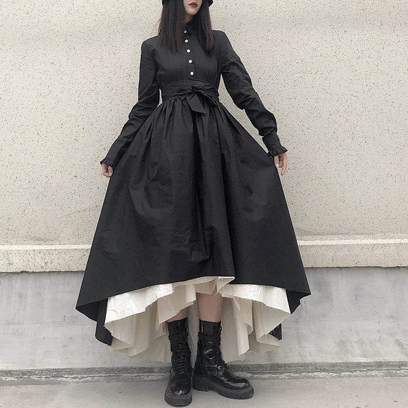 Court Style Dress Women's New Fashion In Autumn And Winter Large Size Japanese Black And White Stitching Large Swing Fluffy Skir
Court Style Dress Women's New Fashion In Autumn And Winter Large Size Japanese Black And White Stitching Large Swing Fluffy Skir