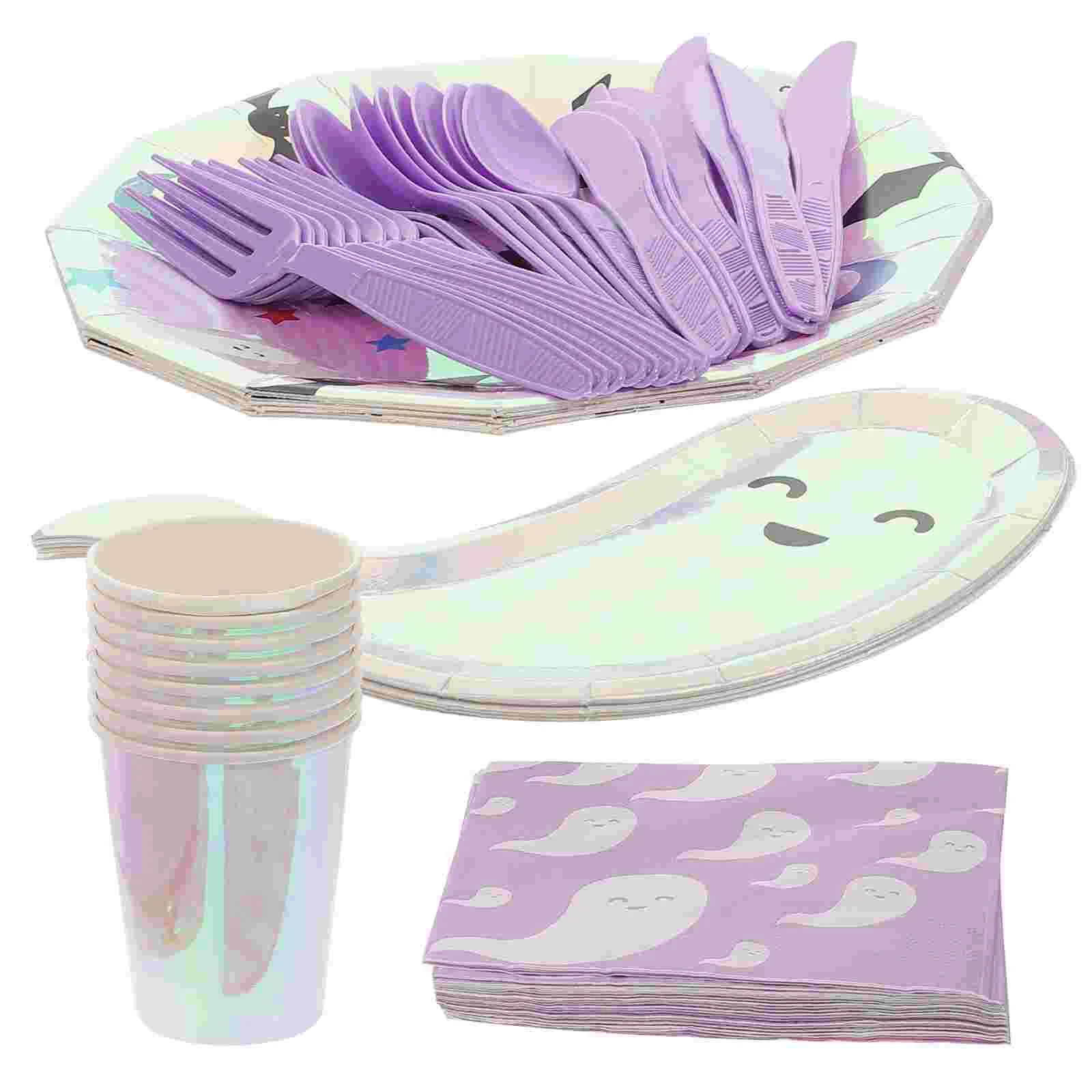 Party Paper Set Plates Tableware Supplies Napkins Decorations Plate Disposable Cup Dinnerware Cups Ghost Silverware Dinner
Party Paper Set Plates Tableware Supplies Napkins Decorations Plate Disposable Cup Dinnerware Cups Ghost Silverware Dinner