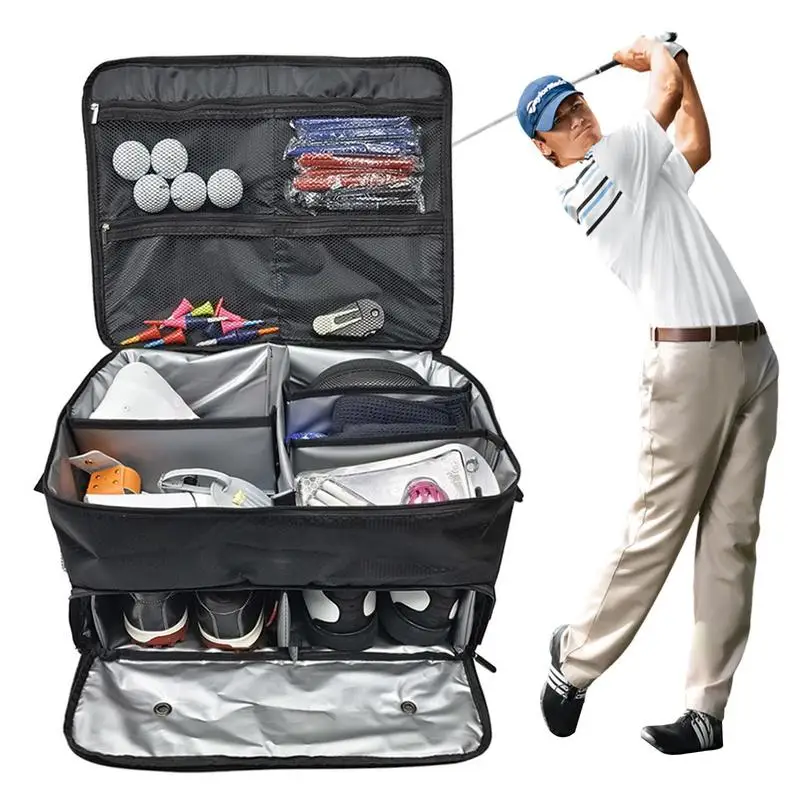 Golf Car Organizer Car Trunk Organizer For Golf Accessories Removable Divider Storage Box Non Slip Organizer With Padded Handles
Golf Car Organizer Car Trunk Organizer For Golf Accessories Removable Divider Storage Box Non Slip Organizer With Padded Handles