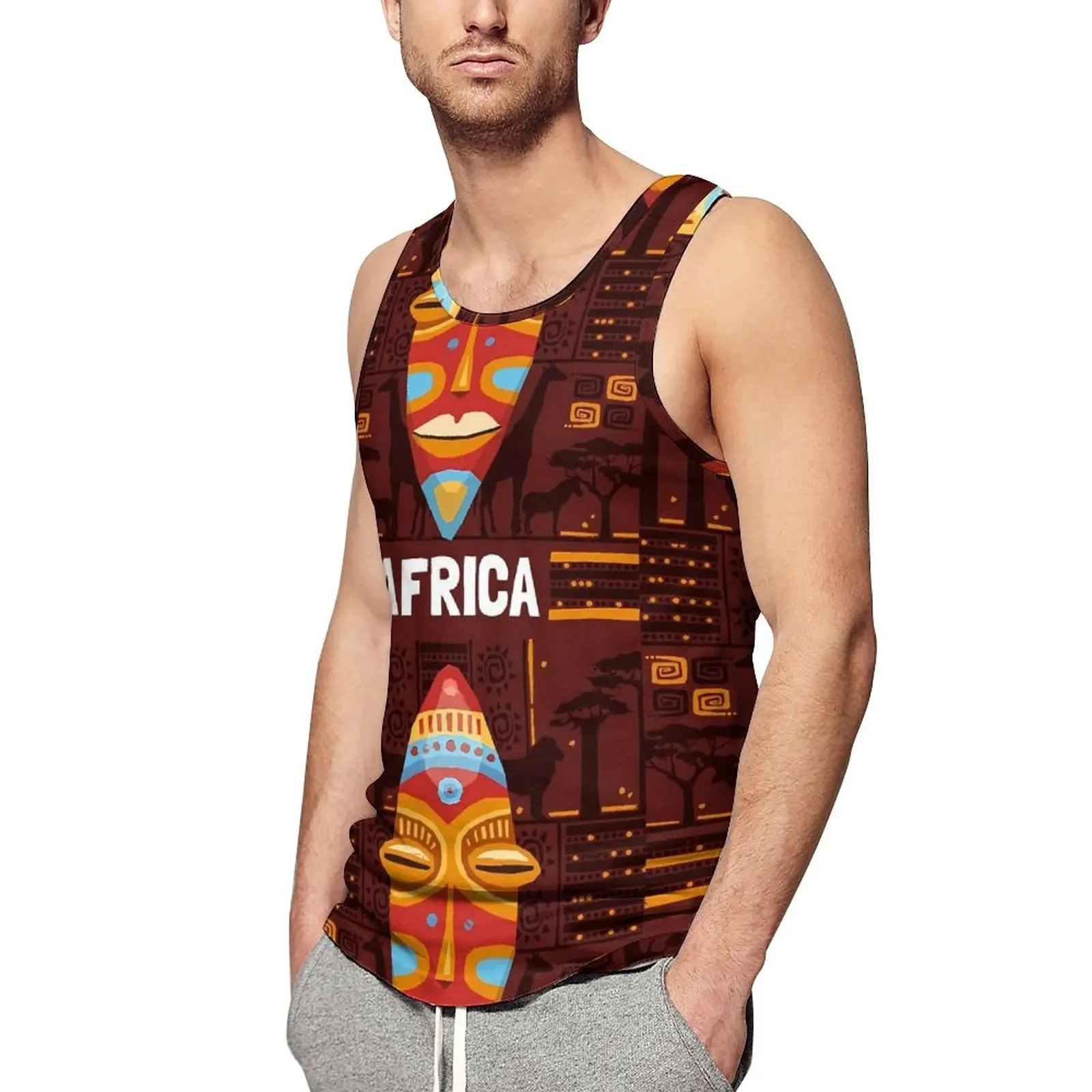 Dashiki Beach Tank Top Vintage African Print Gym Tops Man Design Fashion Sleeveless Vests Plus Size 4XL 5XL
Dashiki Beach Tank Top Vintage African Print Gym Tops Man Design Fashion Sleeveless Vests Plus Size 4XL 5XL