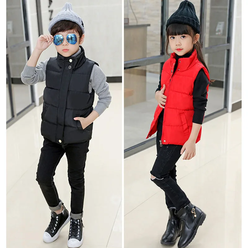2022 Winter New Boys Girls Waistcoat Solid Color Thicken Keep Warm Lapel Fashion Down Cotton Vest For 3-12 Years Old Kids
2022 Winter New Boys Girls Waistcoat Solid Color Thicken Keep Warm Lapel Fashion Down Cotton Vest For 3-12 Years Old Kids