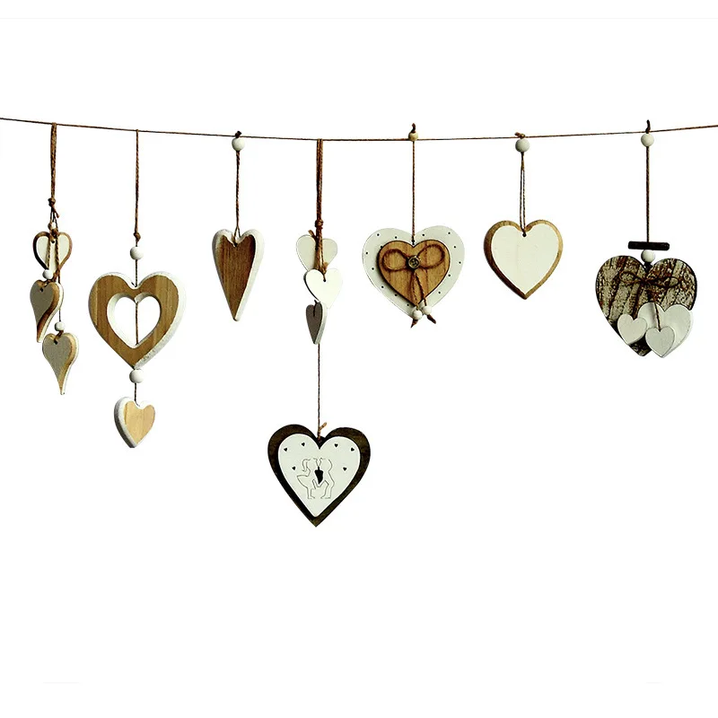 Wood Love Hearts pendant with hole Natural Wood Slices For Home Decor Valentine's Day Party Decoration Wedding DIY Hanging Decor
Wood Love Hearts pendant with hole Natural Wood Slices For Home Decor Valentine's Day Party Decoration Wedding DIY Hanging Decor