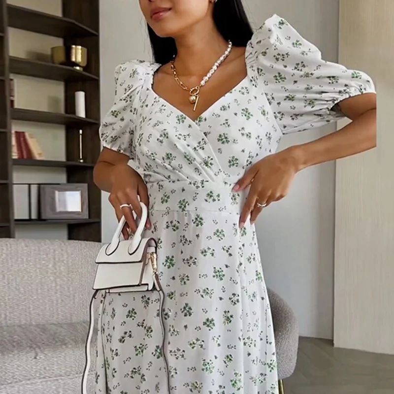 Women's Summer Dress Chiffon Elegant Floral Print Vintage Long Maxi Dress With Side Slits Sexy Summer Dresses for Women 2023 New
Women's Summer Dress Chiffon Elegant Floral Print Vintage Long Maxi Dress With Side Slits Sexy Summer Dresses for Women 2023 New