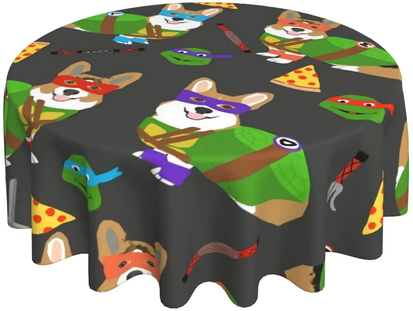 Teenage Mutant Corgis Cute Dogs in Costumes Round Table Cloth,Stain Tablecloth for Dining Table Indoor Outdoor Party BBQ
Teenage Mutant Corgis Cute Dogs in Costumes Round Table Cloth,Stain Tablecloth for Dining Table Indoor Outdoor Party BBQ