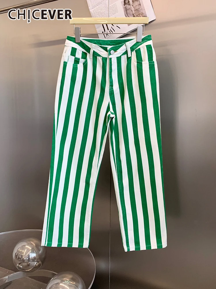 CHICEVER Striped Pant For Female Elastic High Waist Flat Casual Loose Wide Leg Pants Women 2022 Spring Fashion Clothing New
CHICEVER Striped Pant For Female Elastic High Waist Flat Casual Loose Wide Leg Pants Women 2022 Spring Fashion Clothing New