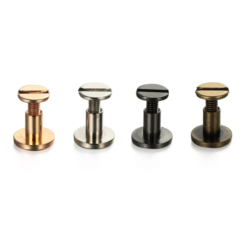 10PC Leather Craft Solid Nail Bolt Bookkeeping Round Head Screws Strap Rivets Screw for Luggage Craft Clothes/Bag/Shoes5/6.5/8mm
10PC Leather Craft Solid Nail Bolt Bookkeeping Round Head Screws Strap Rivets Screw for Luggage Craft Clothes/Bag/Shoes5/6.5/8mm