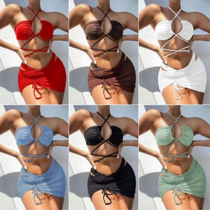 Новинка 2021, сексуальный купальник, Женский раздельный купальник, однотонный сексуальный бандажный плиссированный купальник-бикини из трех...
Новинка 2021, сексуальный купальник, Женский раздельный купальник, однотонный сексуальный бандажный плиссированный купальник-бикини из трех...