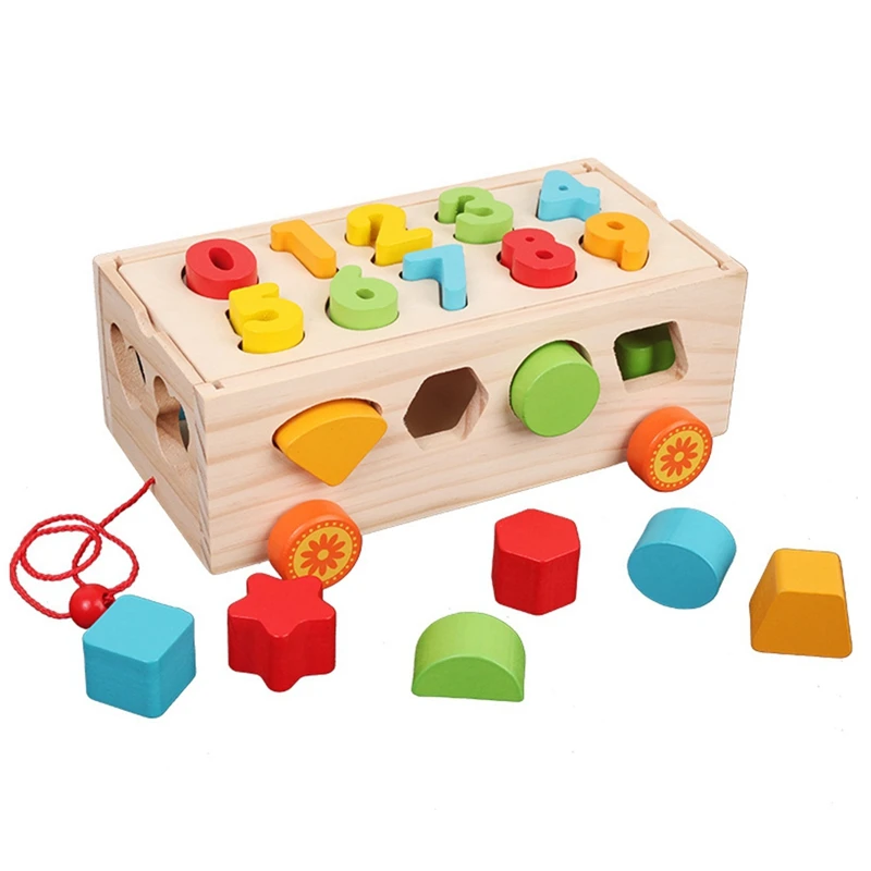 Wooden Pull Type Early Childhood Education Toys Shape Recognition Building Blocks Color Geometric Building Blocks Toys
Wooden Pull Type Early Childhood Education Toys Shape Recognition Building Blocks Color Geometric Building Blocks Toys