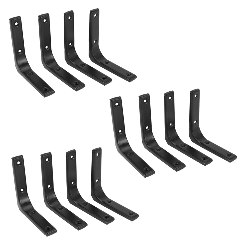 12 PCS Iron Wall Shelf Bracket, 4 X 4 Inch Heavy Duty Shelf Support Bracket Decorative Joint Angle Bracket, Black
12 PCS Iron Wall Shelf Bracket, 4 X 4 Inch Heavy Duty Shelf Support Bracket Decorative Joint Angle Bracket, Black