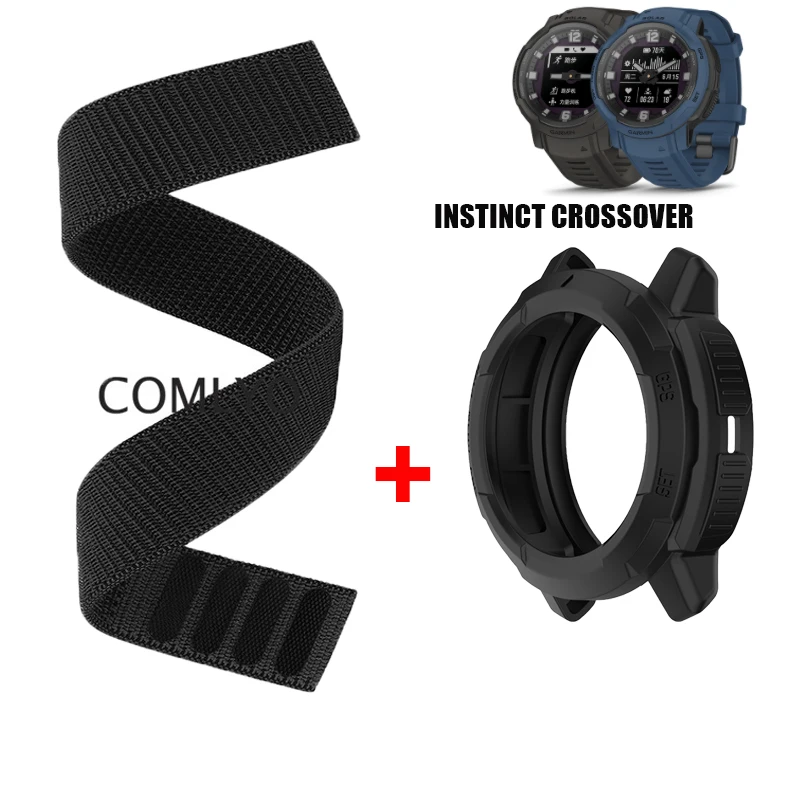 Fit for Garmin Instinct Crossover Solar Case Smart watch Cover Sports TPU Soft protective Bumper Strap Nylon Bracelet Band
Fit for Garmin Instinct Crossover Solar Case Smart watch Cover Sports TPU Soft protective Bumper Strap Nylon Bracelet Band