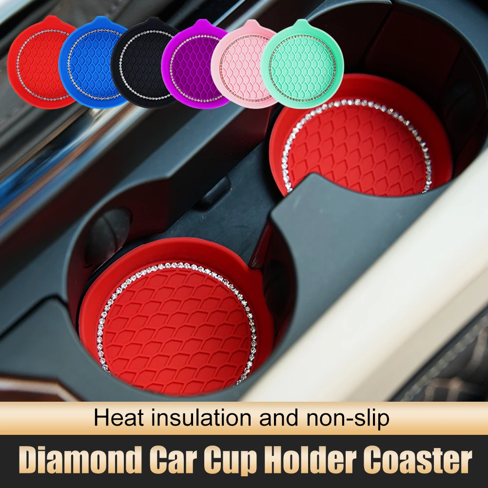 4Pcs Car Coaster Water Cup Bottle Holder Anti-slip Pad Mat Rhinestone Bling Silica Gel For Car Interior Decoration Accessories
4Pcs Car Coaster Water Cup Bottle Holder Anti-slip Pad Mat Rhinestone Bling Silica Gel For Car Interior Decoration Accessories