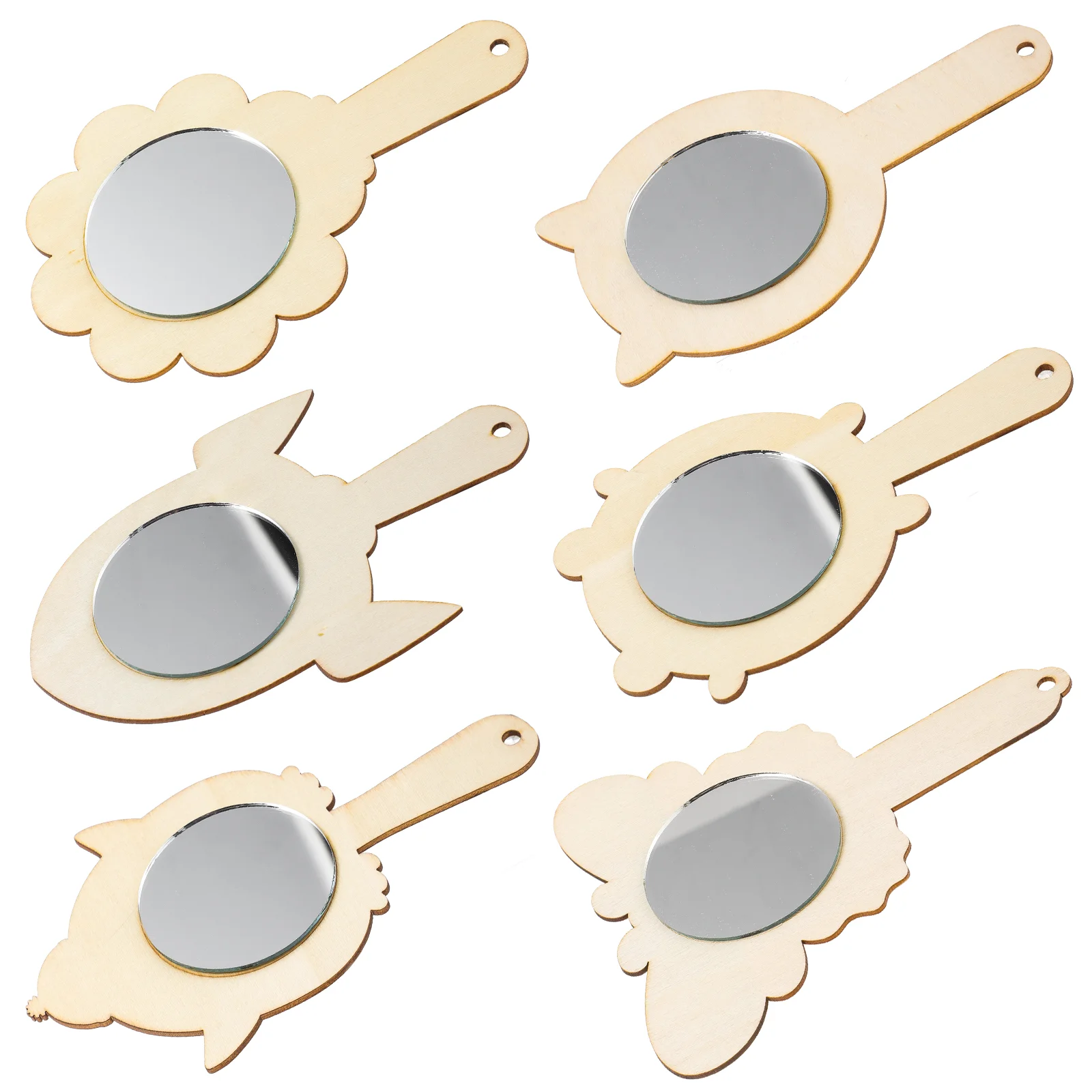 6 Pcs DIY Mirror Hand Held Mirrors Kids Wooden The Flowers Craft Blank Handmade Children Painting Decorative
6 Pcs DIY Mirror Hand Held Mirrors Kids Wooden The Flowers Craft Blank Handmade Children Painting Decorative