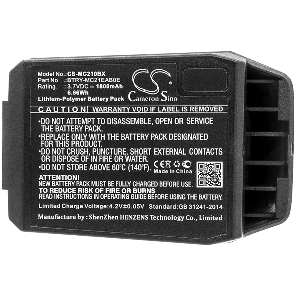 Cameron Sino 1800mA Battery for Motorola MC21,MC2100,MC2180 82-105612-01,BTRY-MC21EAB0E
Cameron Sino 1800mA Battery for Motorola MC21,MC2100,MC2180 82-105612-01,BTRY-MC21EAB0E