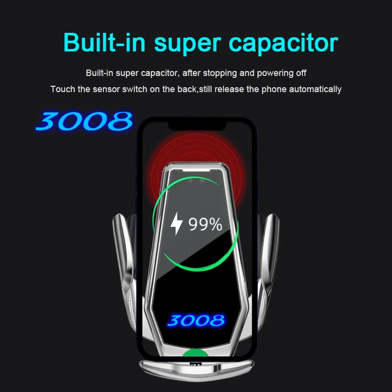For Peugeot 3008 Smart Induction Wireless Charging Car Phone Holder Luminous For 3008 Peugeot Accessories
For Peugeot 3008 Smart Induction Wireless Charging Car Phone Holder Luminous For 3008 Peugeot Accessories