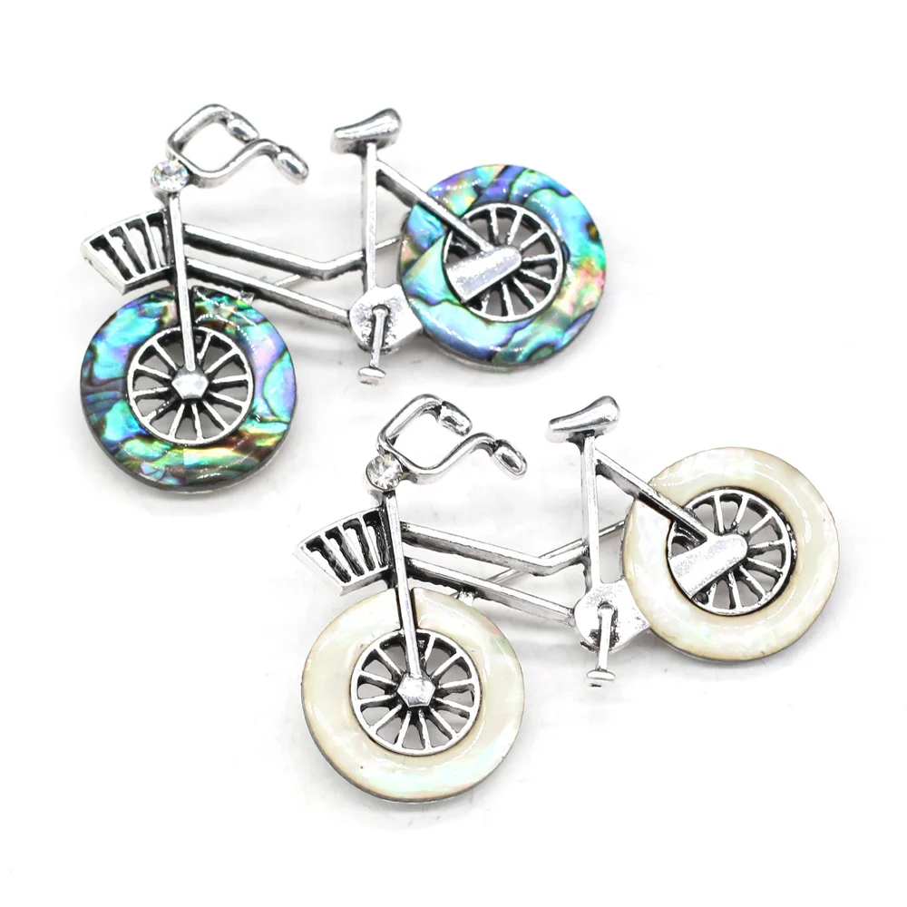 Natural Shells Abalone White Stone Bicycle Pendant For Jewelry Making DIY Necklace Earrings Accessories Gift Party Decor 50x35mm
Natural Shells Abalone White Stone Bicycle Pendant For Jewelry Making DIY Necklace Earrings Accessories Gift Party Decor 50x35mm