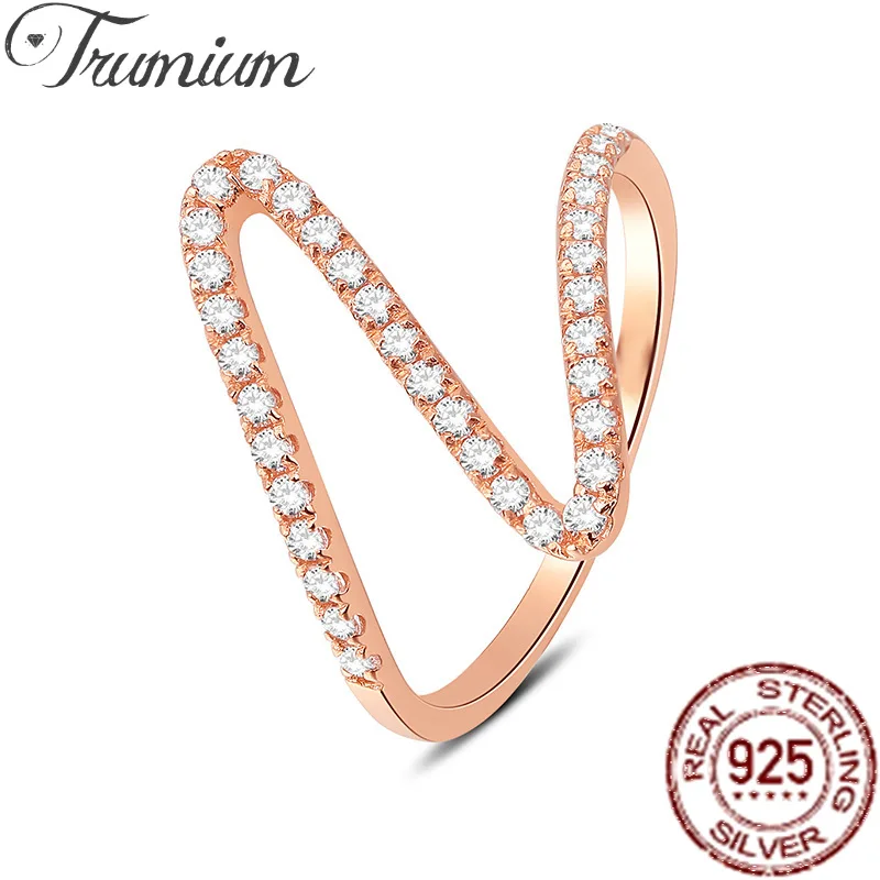 Trumium Solid 925 Sterling Silver Rings for Women Rose Gold Plated Eternity Wedding Band Engagement Ring Geometric Fine Jewelry
Trumium Solid 925 Sterling Silver Rings for Women Rose Gold Plated Eternity Wedding Band Engagement Ring Geometric Fine Jewelry